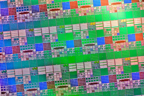 Silicon chip wafer